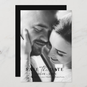 Invitation Minimal moderne Enregistrer la date