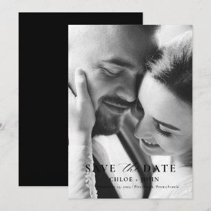Invitation Minimal moderne Enregistrer la date