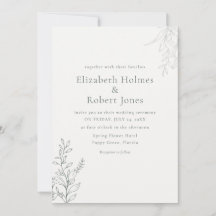 Minimal Sage Green Botanical Wedding
