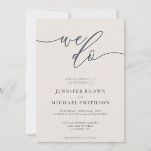 Invitation Minimal Simple Nous faisons Mariage Annonce Marine