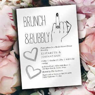Invitation minimale de brunch et de bulles Script