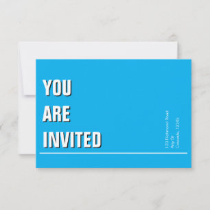 Invitation minimale d'église bleu clair