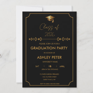 Invitation minimale et élégante de fête de fin d'é