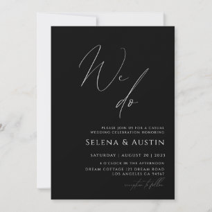 Invitation minimale manuscrite Rien de fantaisiste