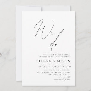 Invitation minimale manuscrite Rien de fantaisiste