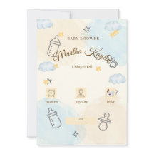 Invitation minimale pour Baby Shower