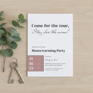 Invitation minimale pour pendaison de crémaillère 