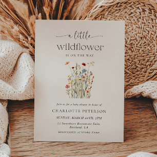 Invitation minimale pour une baby shower sur le th