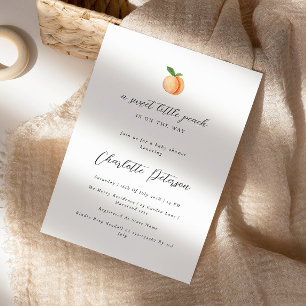 Invitation minimale pour une baby shower sur le th