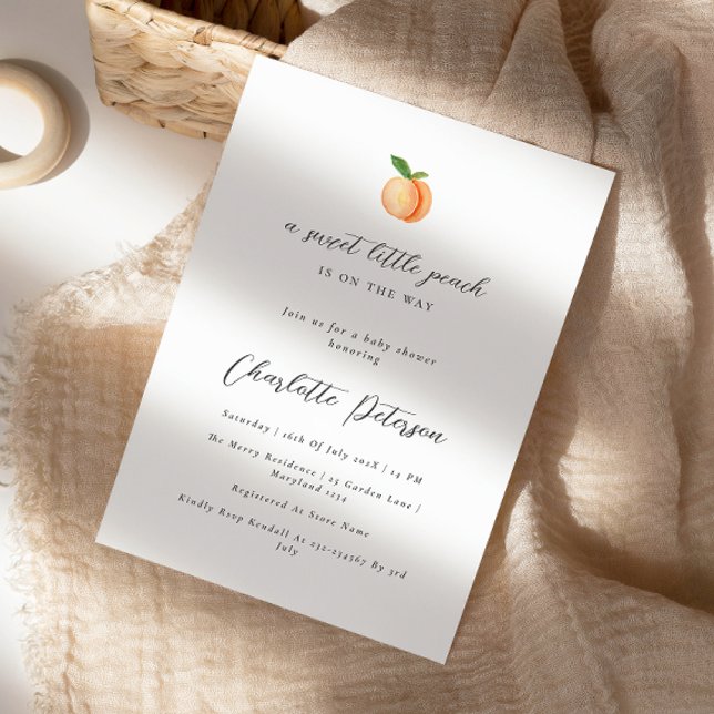 Invitation minimale pour une baby shower sur le th (Créateur téléchargé)