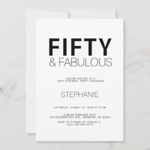 Invitation minimale pour une fête d'anniversaire d