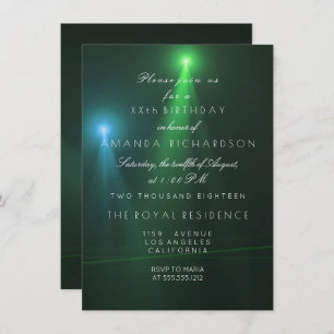 Invitation Minimalisme Ombre Turquoise Deep Tropical Green Co