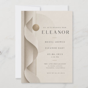 Invitation Minimalisme Sculptural Luxe Calme Enterrement de V