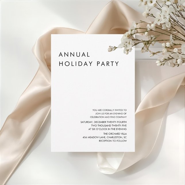 Invitation Minimalist Annual Holiday Party (Créateur téléchargé)