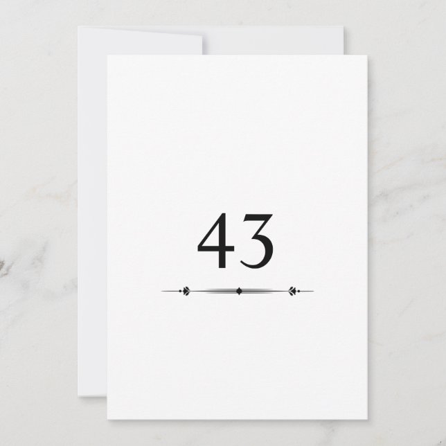Invitation Minimalist calligraphy text birthday party  (Devant)