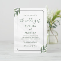 Minimalist Greenery Watercolor Eucalyptus Elegant
