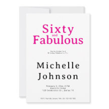 Minimalist Pink 60 & Fabulous 60th Birthday Party