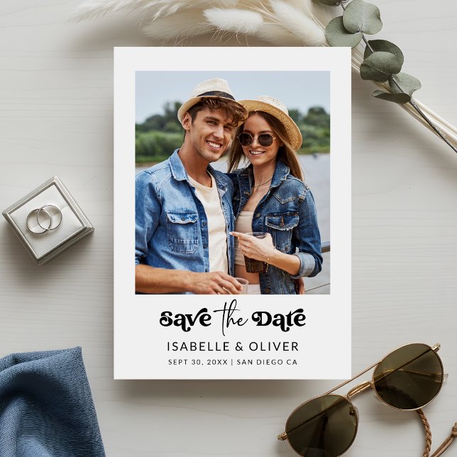 Invitation Minimalist Style One Photo Save The Date (Minimalist Style One Photo Save The Date Invitation)