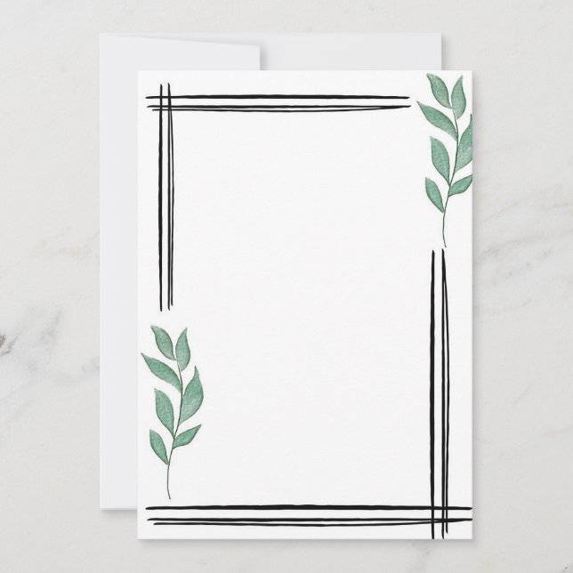 Invitation Minimaliste (Devant)