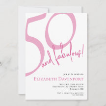 Minimaliste 50 ans et Anniversaire Rose Fabulux