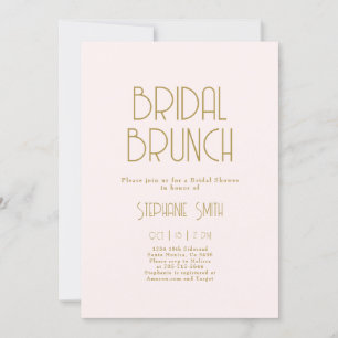 Invitation minimaliste à Brunch nuptial