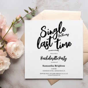 Invitation minimaliste à la fête de bachelorette