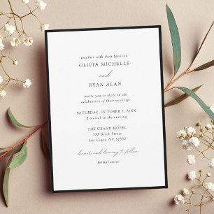 Invitation minimaliste à la frontière noire et bla