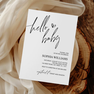 Invitation minimaliste au Baby shower