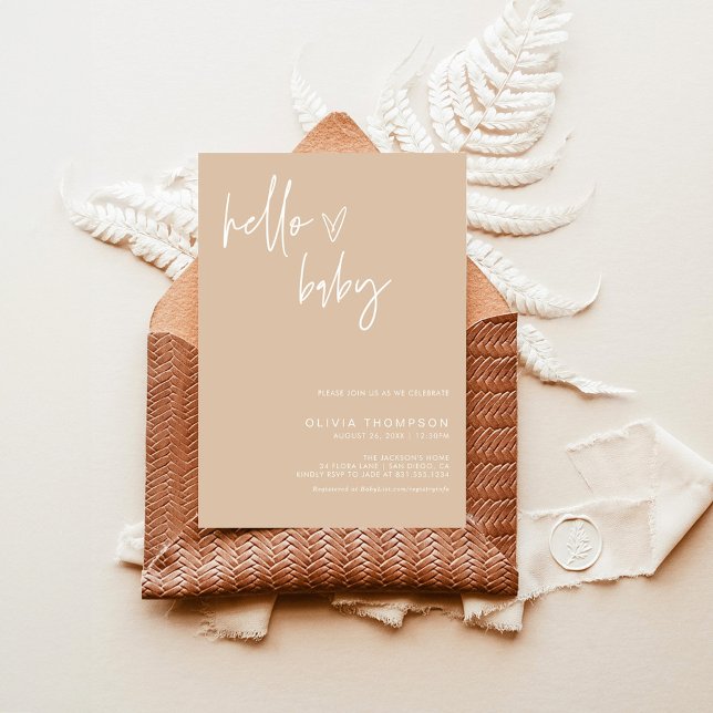 Invitation minimaliste au Baby shower | Neutre les (Créateur téléchargé)
