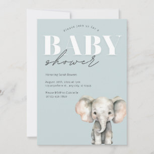Invitation minimaliste Baby shower Pastel