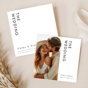 Invitation minimaliste Boho Photo Wedding