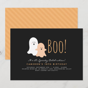 Invitation minimaliste Boo Cute Ghost Halloween