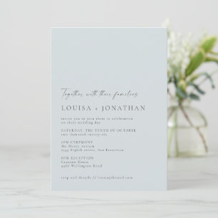 Invitation Minimaliste chic classique Pastel Mariage de scrip