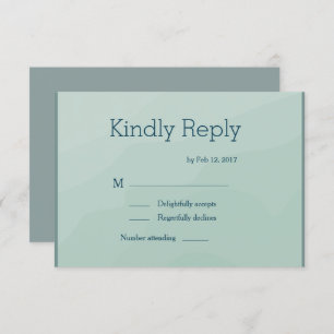 Invitation Minimaliste chic couleur d'eau turquoise mariage r