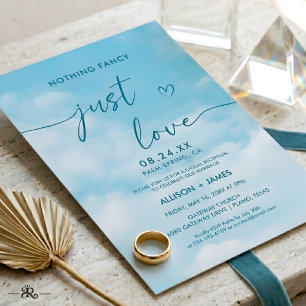 Invitation Minimaliste Ciel Bleu Juste Amour Casual