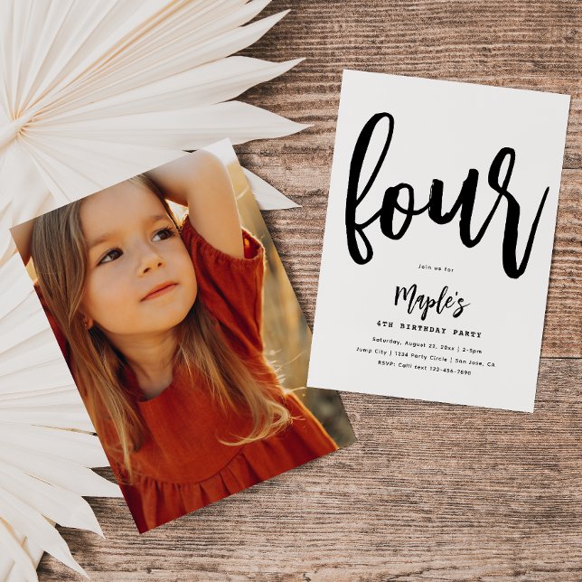 Invitation minimaliste d'anniversaire | Anniversai (Créateur téléchargé)