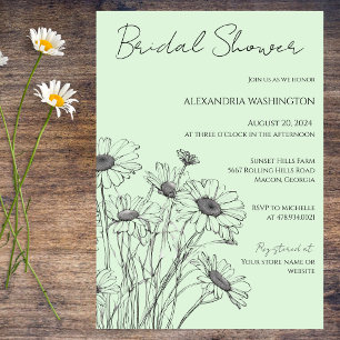 Invitation Minimaliste De Douche Nuptiale Daisy