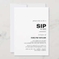minimaliste élégant Sip et voir