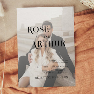 Invitation Minimaliste et chic noir et blanc