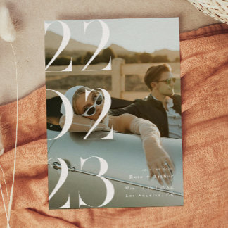 Invitation Minimaliste et chic noir et blanc Enregistrez la d