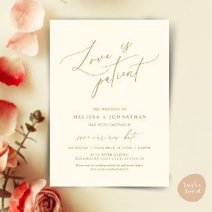 Invitation Minimaliste, l'amour est patient, modifier la cart
