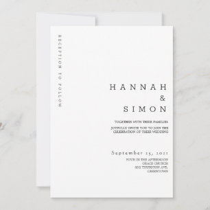 Invitation minimaliste Mariage de automne moderne