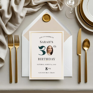 Invitation minimaliste moderne 30e anniversaire
