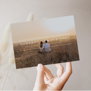 Invitation Minimaliste moderne arch photo Enregistrez la Date