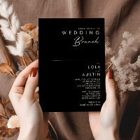Minimaliste moderne | Brunch Mariage noir