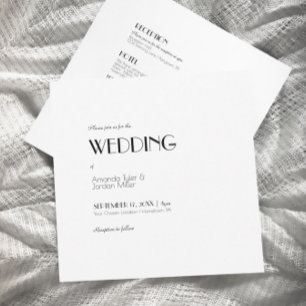 Invitation minimaliste moderne Carré Art Déco All One Mariage