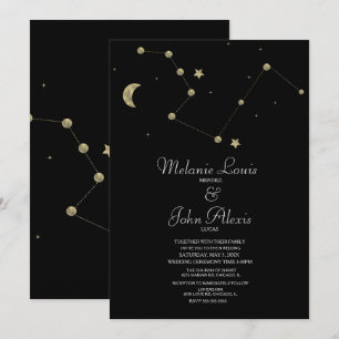 Invitation Minimaliste moderne Constellation Mariage d'huile