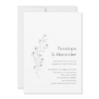 Minimaliste moderne floral croquis élégant mariage