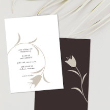 Minimaliste Moderne Floral Greige & Espresso