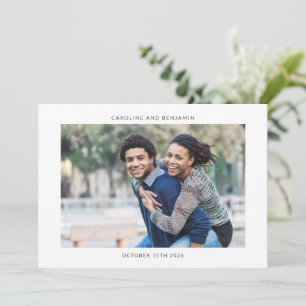 Invitation Minimaliste moderne Horizontal photo Mariage tenda